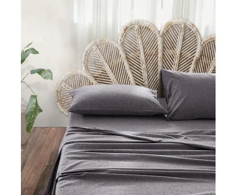 Cosy Club Sheet Set Bed Sheets Set - Flat Cover Pillow Case Black Essential