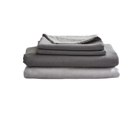 Cosy Club Sheet Set Bed Sheets Set - Flat Cover Pillow Case Grey Inspired