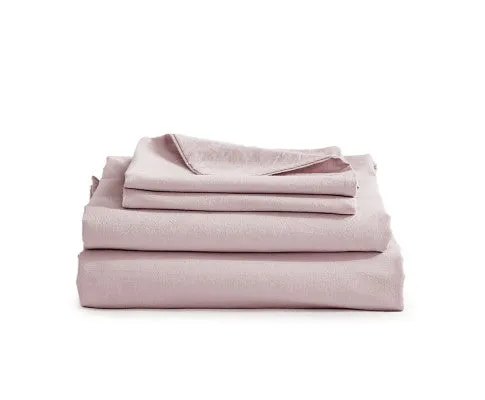 Cosy Club Sheet Set Bed Sheets Set - Flat Cover Pillow Case Purple Essential