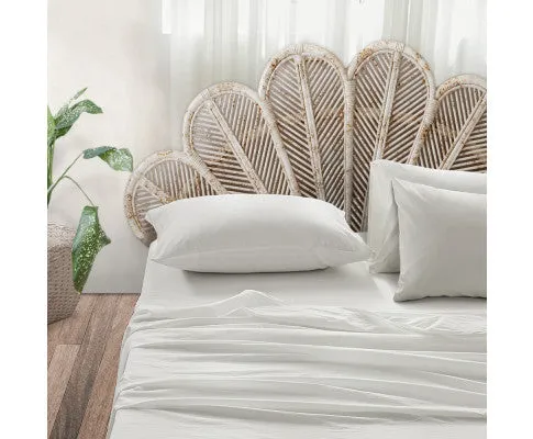 Cosy Club Sheet Set Bed Sheets Set - Flat Cover Pillow Case White Essential
