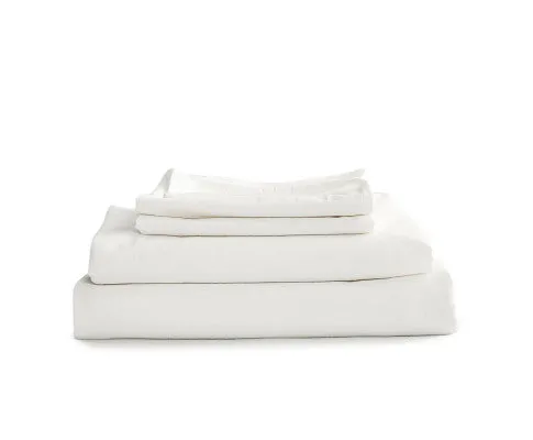 Cosy Club Sheet Set Bed Sheets Set - Flat Cover Pillow Case White Essential