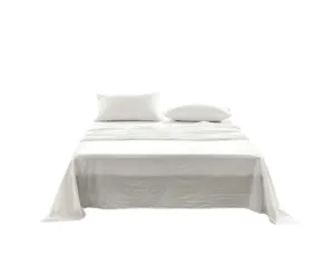 Cosy Club Sheet Set Bed Sheets Set - Flat Cover Pillow Case White Essential