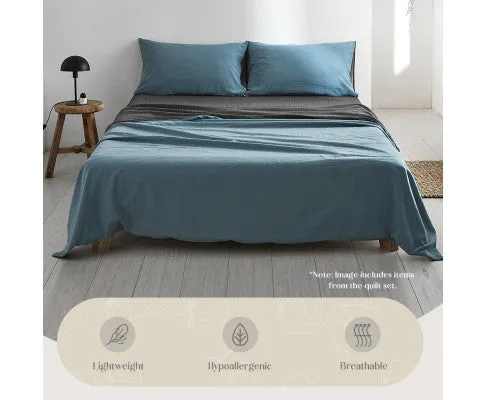 Cosy Club Sheet Set Cotton Sheets - Blue Dark Blue