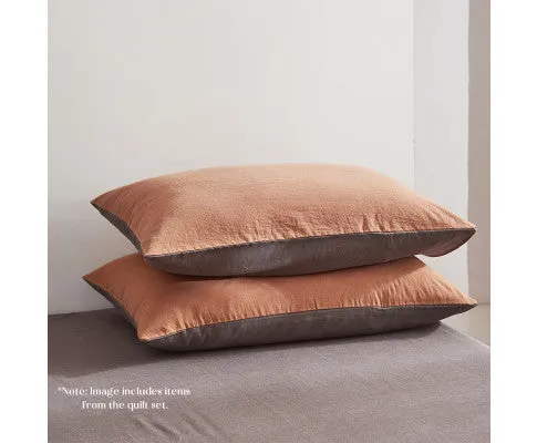 Cosy Club Sheet Set Cotton Sheets - Orange Brown