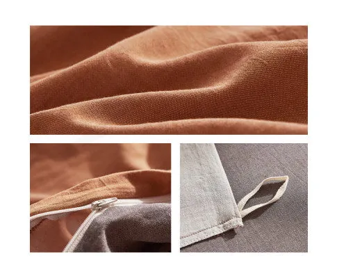 Cosy Club Sheet Set Cotton Sheets - Orange Brown