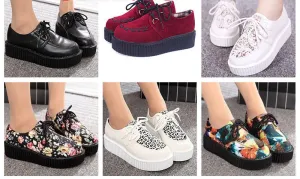 Creepers Shoes Woman zapatos mujer hot Casual Vintage plus size creepers platform shoes women Flats Shoes Women Size 35-41