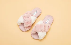 Crossover Fur Slippers