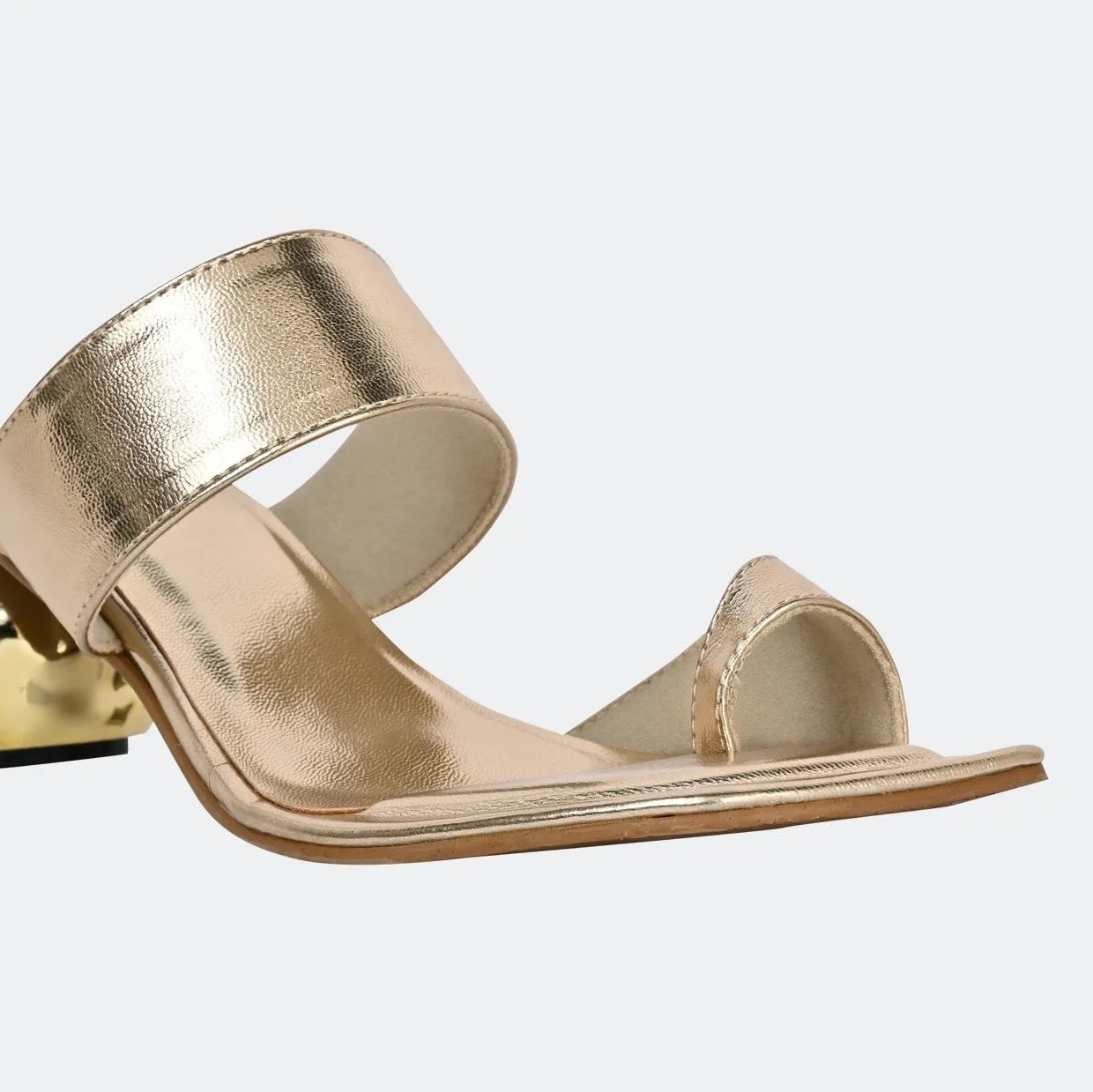 Dahlia Gold Heels For Women