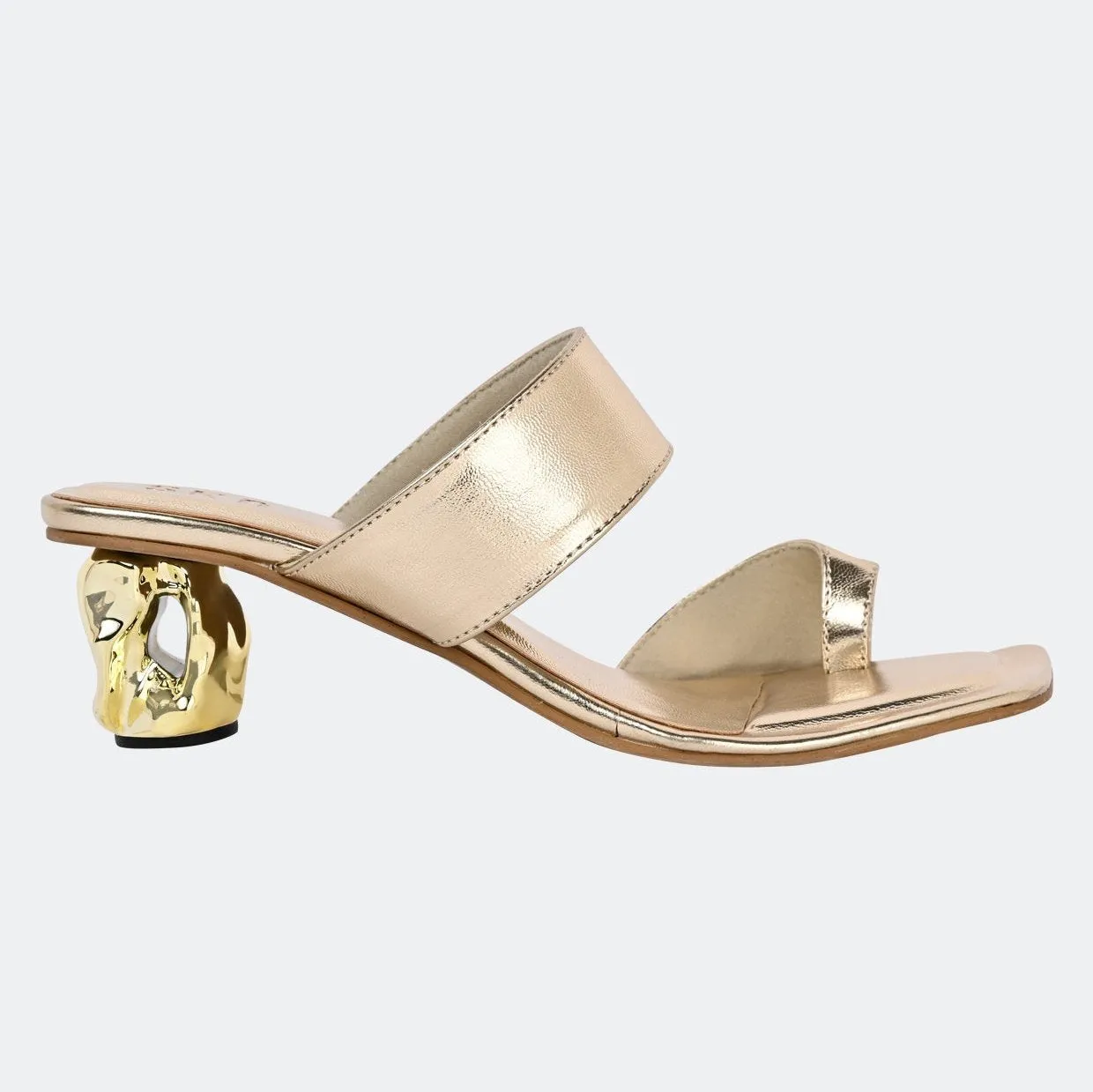 Dahlia Gold Heels For Women
