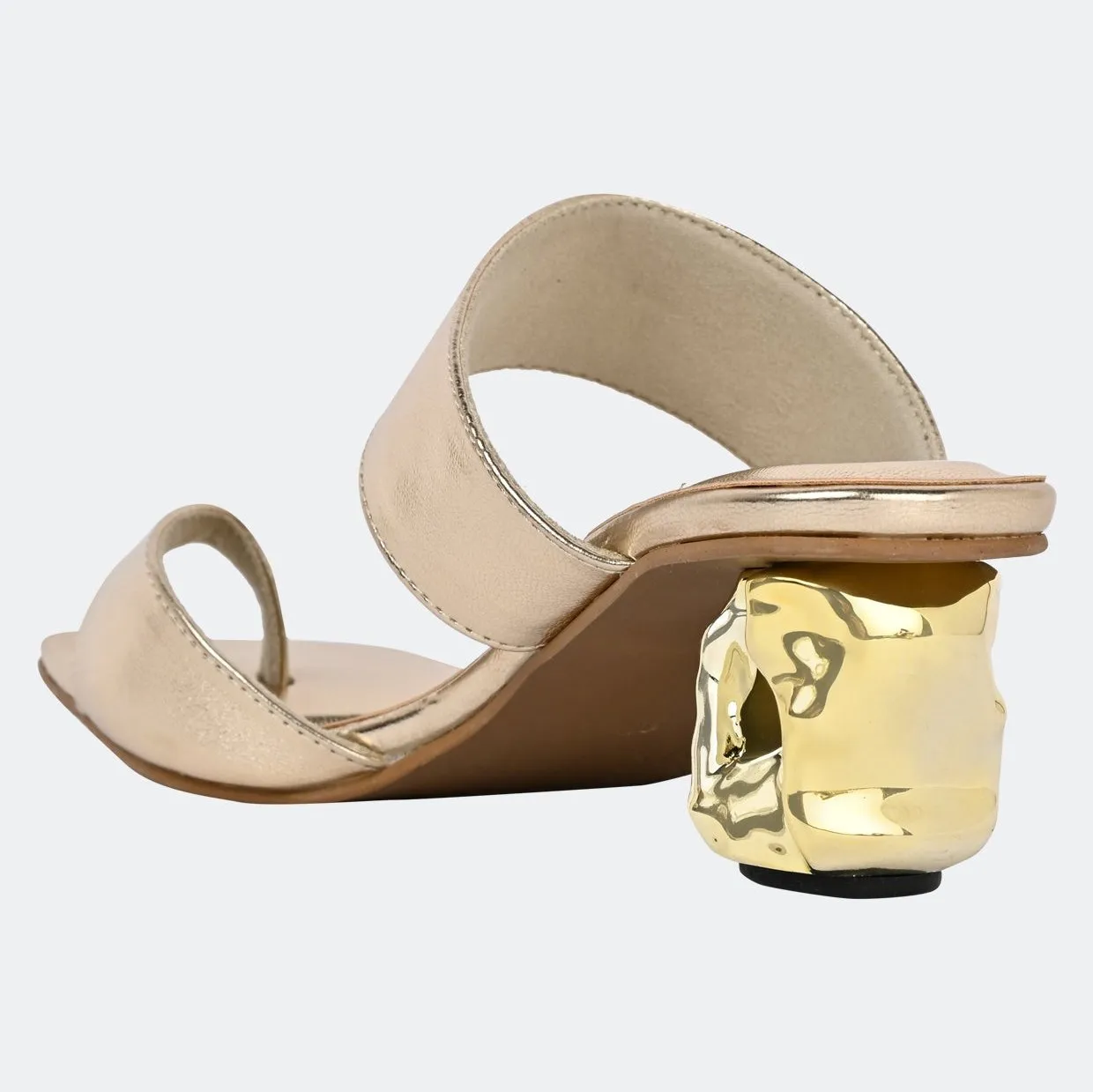 Dahlia Gold Heels For Women