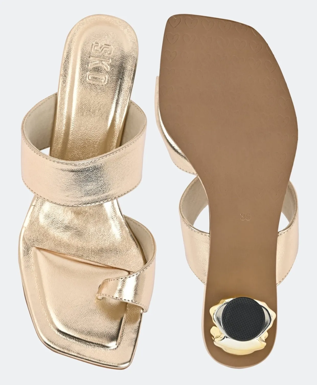 Dahlia Gold Heels For Women
