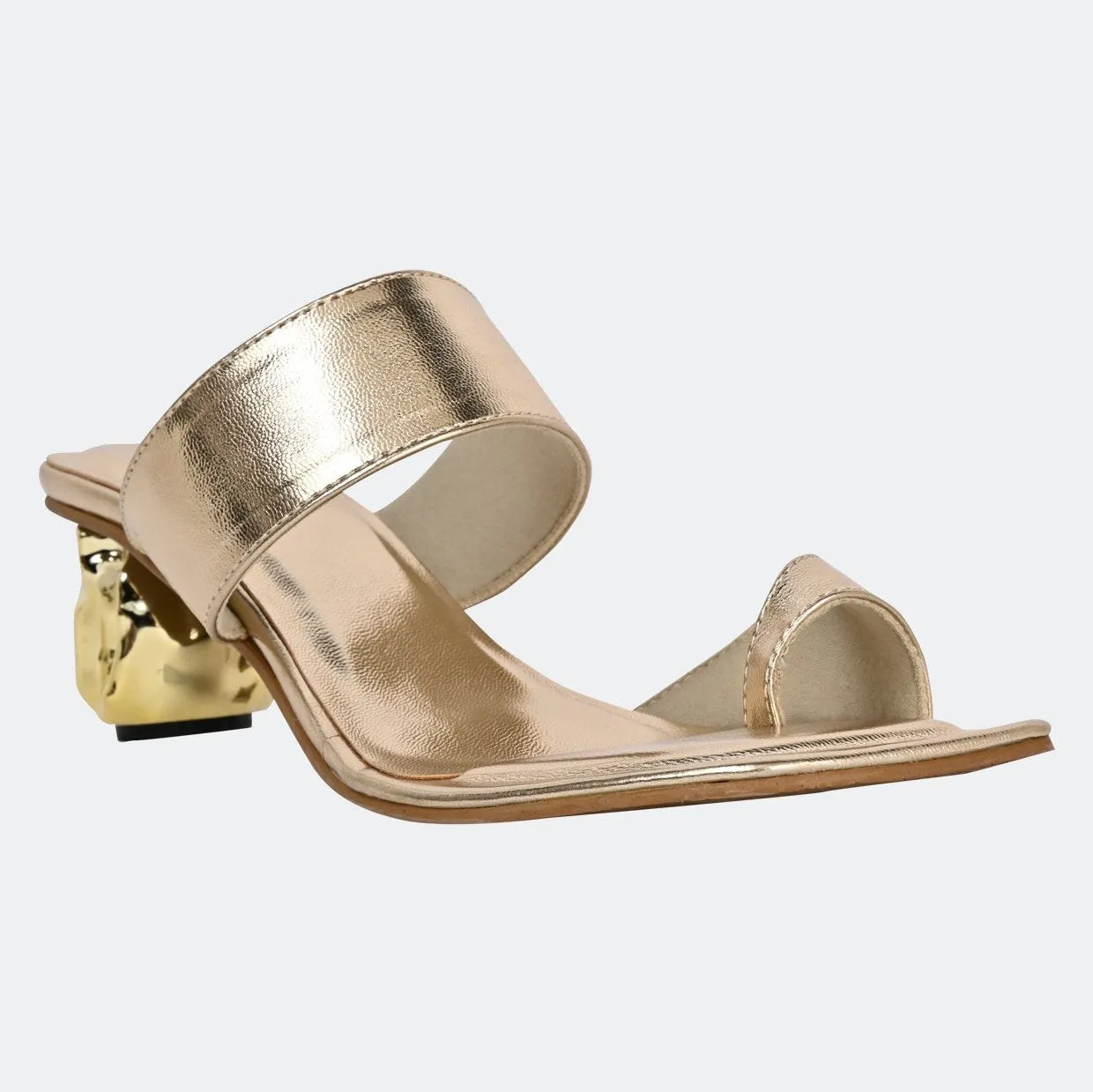 Dahlia Gold Heels For Women
