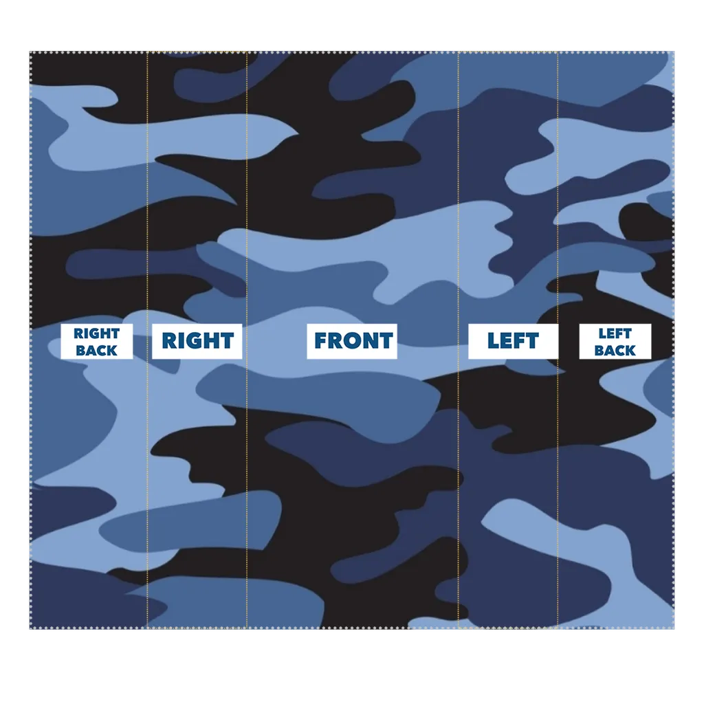 Dark Blues Camo Neck Gaiter/Face Mask