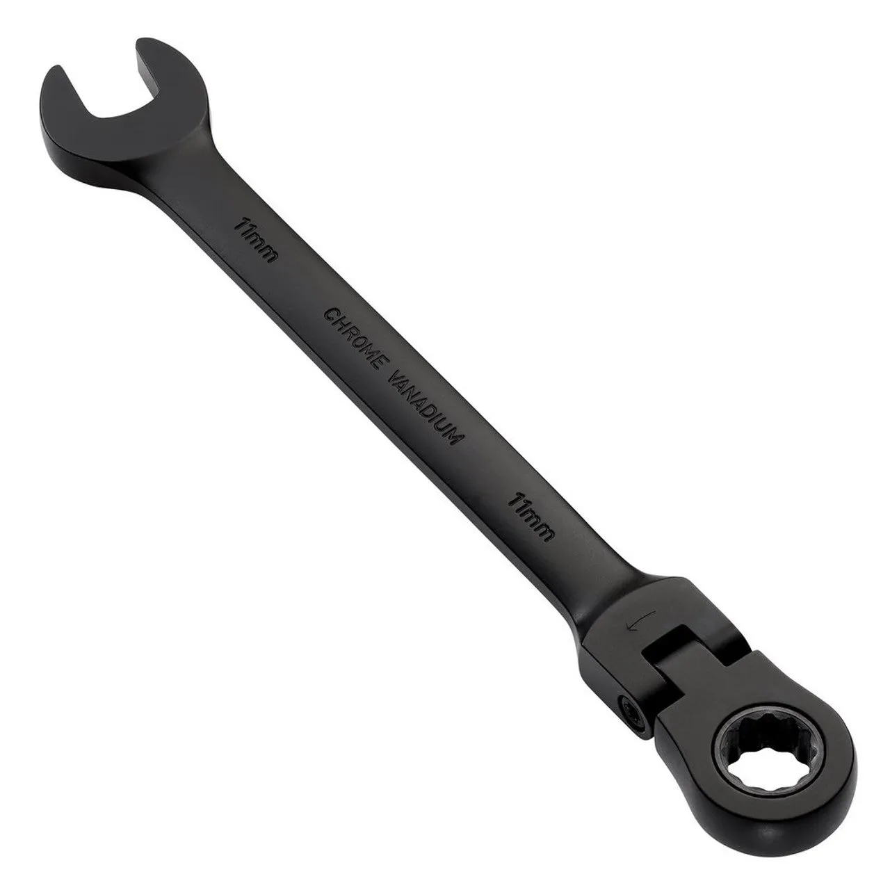 Draper Expert HI-TORQ® Metric Flexible Head Ratchet Combination Spanner, 11mm, Black