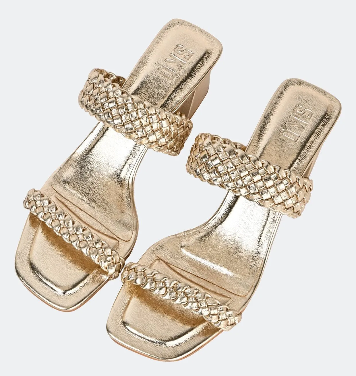 Eva Gold Heels For Women