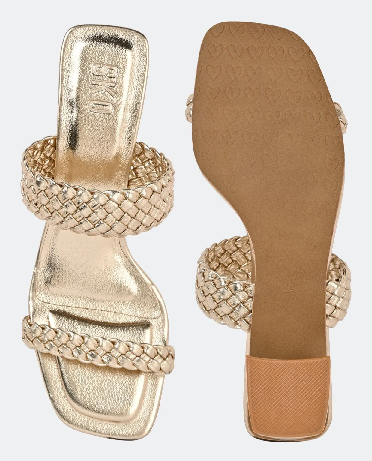Eva Gold Heels For Women