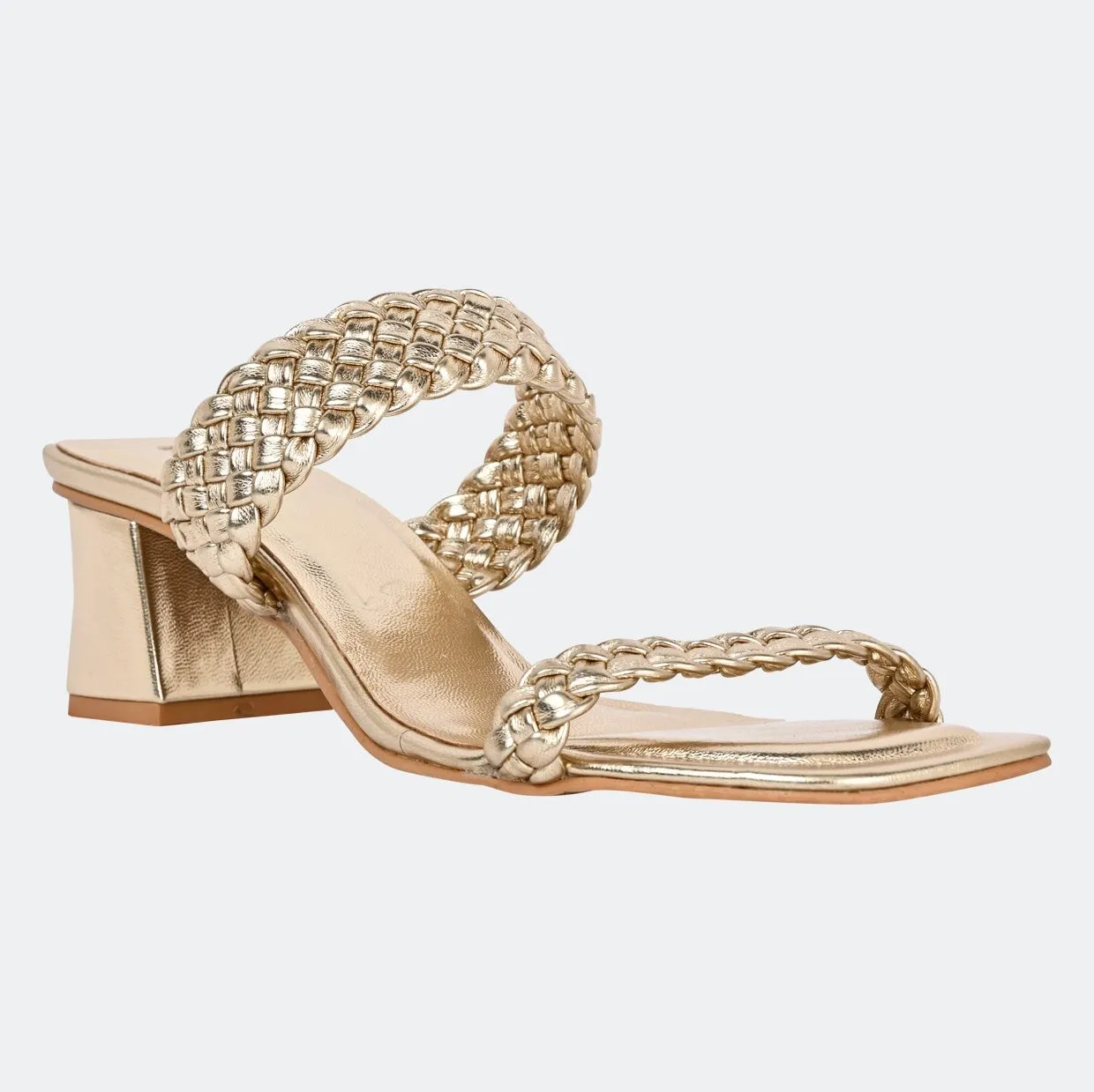 Eva Gold Heels For Women