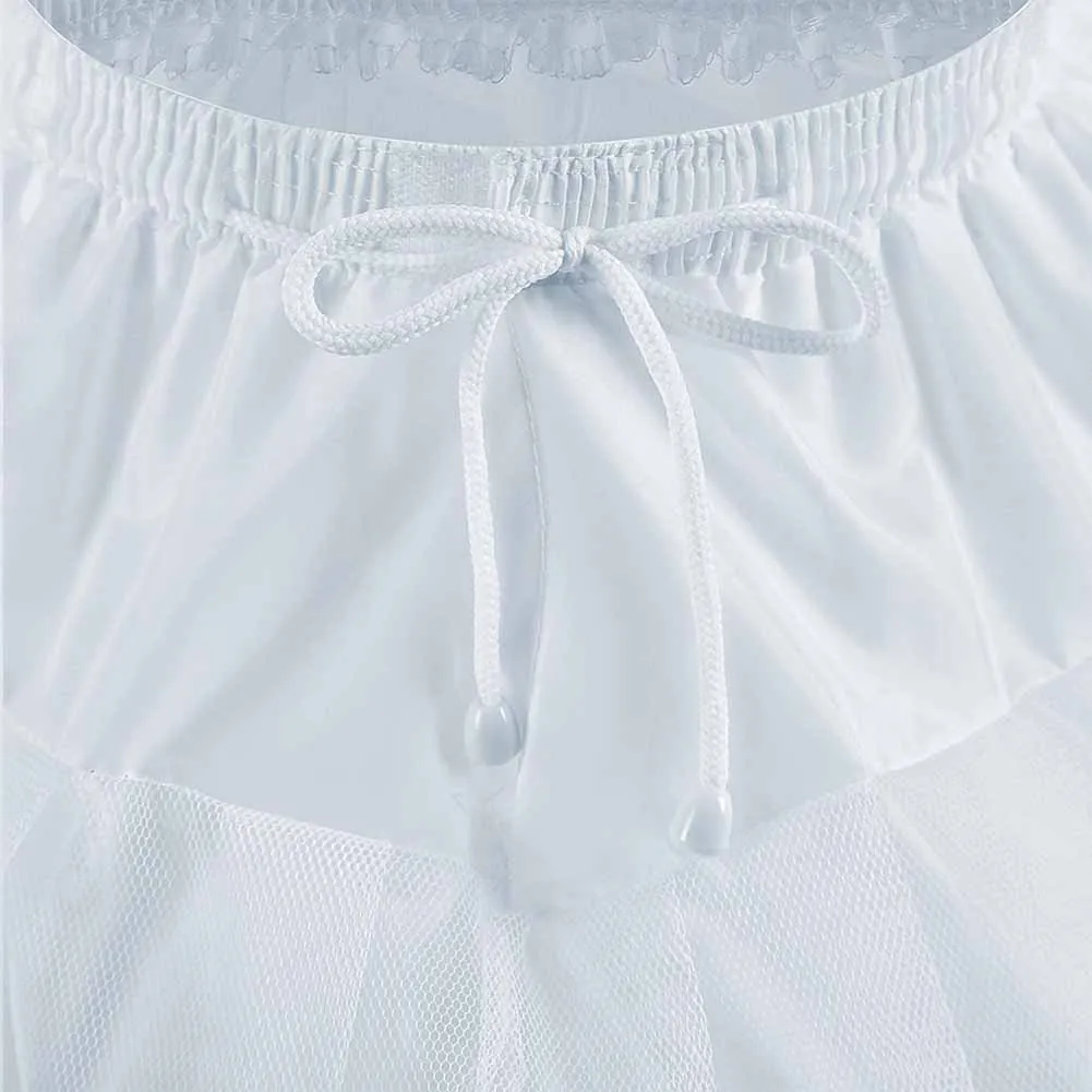 Flower Girls Petticoat with 2 Hoops Full Slip Elastic Child's Crinoline Underskirt