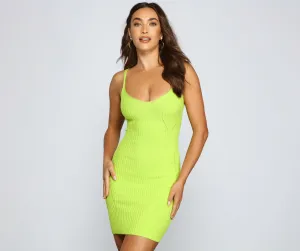 For The Thrill Charming Of Knit Mini Dress