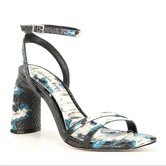 Gianni Bini Zarriah Snake Print Strappy Sandals