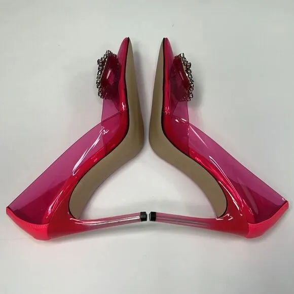 Good American Hot Pink Cinder-f*cking-rella Pump Size 8.5