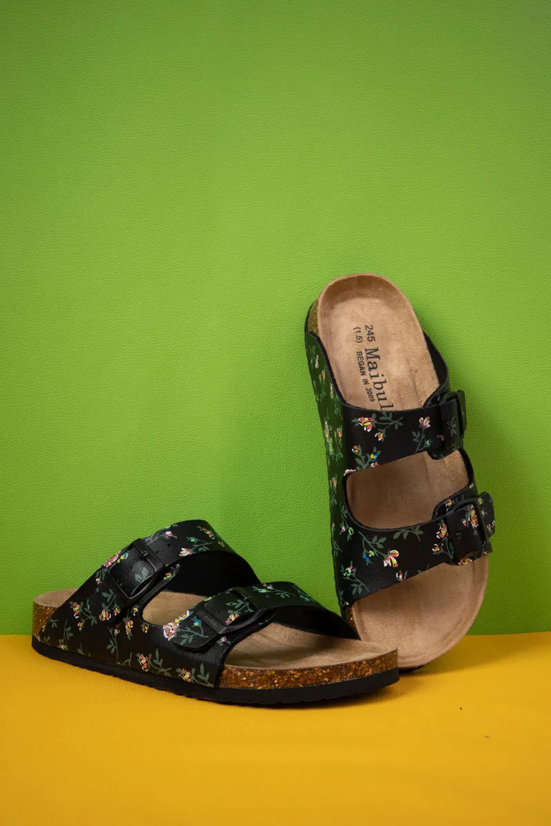 Graylynn Floral Printed Footbed Sandal
