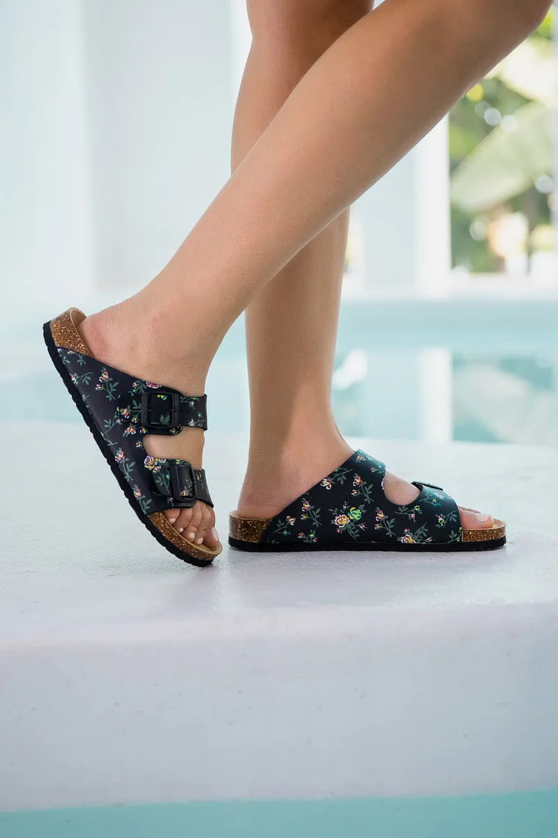 Graylynn Floral Printed Footbed Sandal