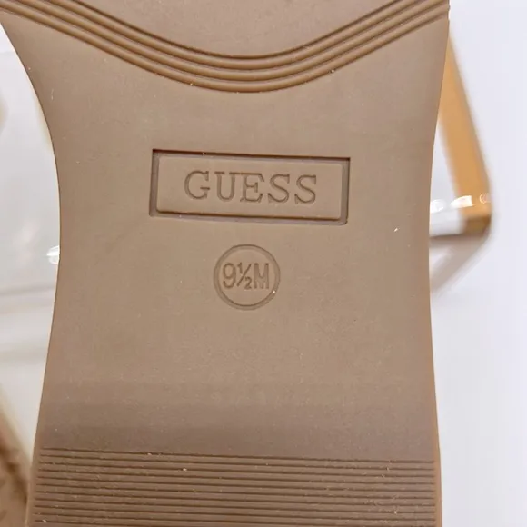 Guess NWB Catia Cork Wedge Sandals Gold