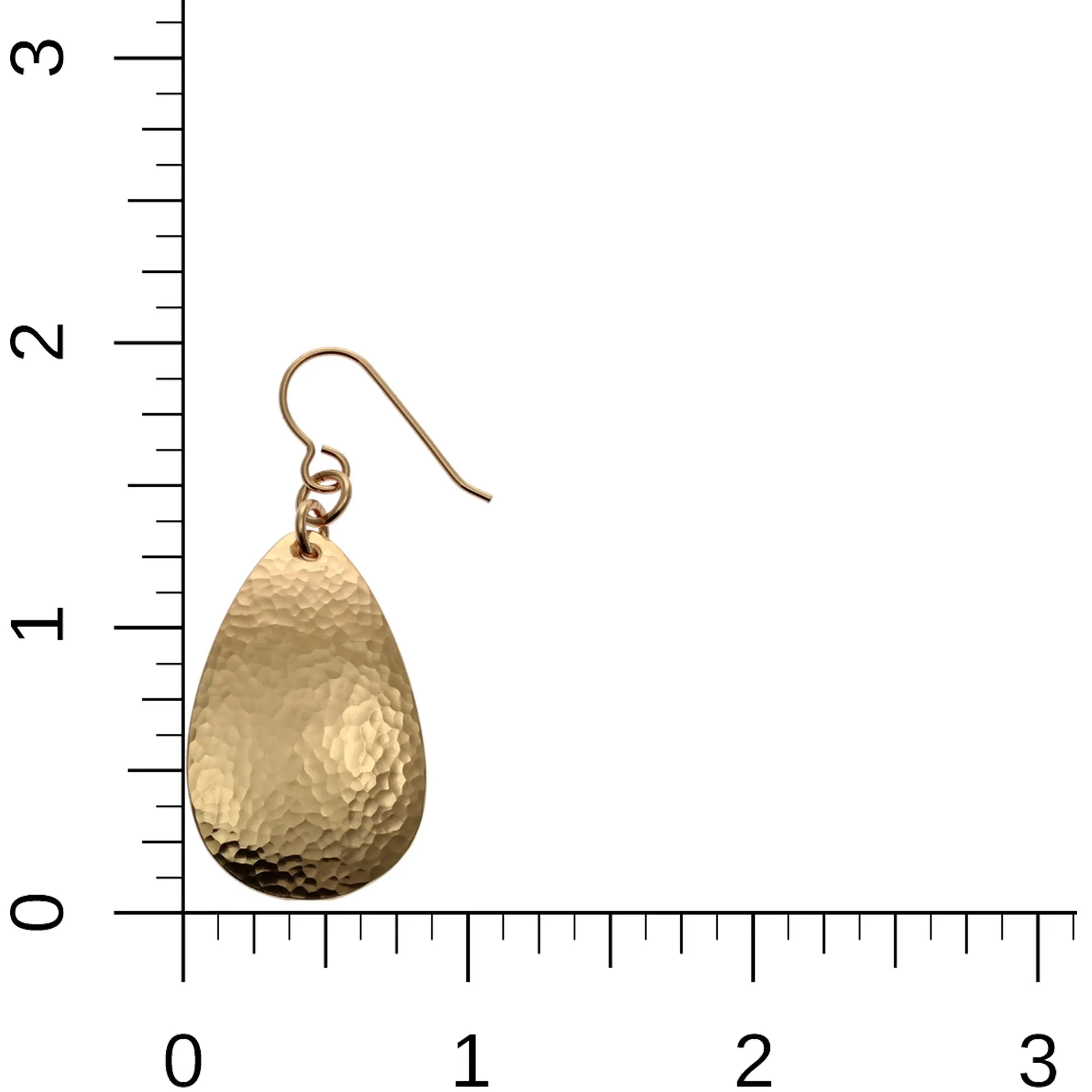 Hammered Bronze Teardrop Earrings