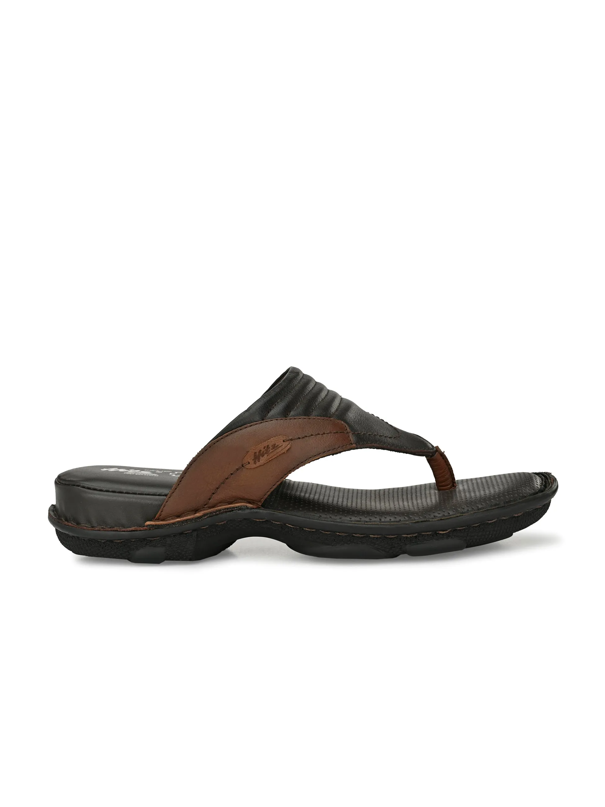 HITZ9244 Men's Brown Leather Daily Wear Open Slipper