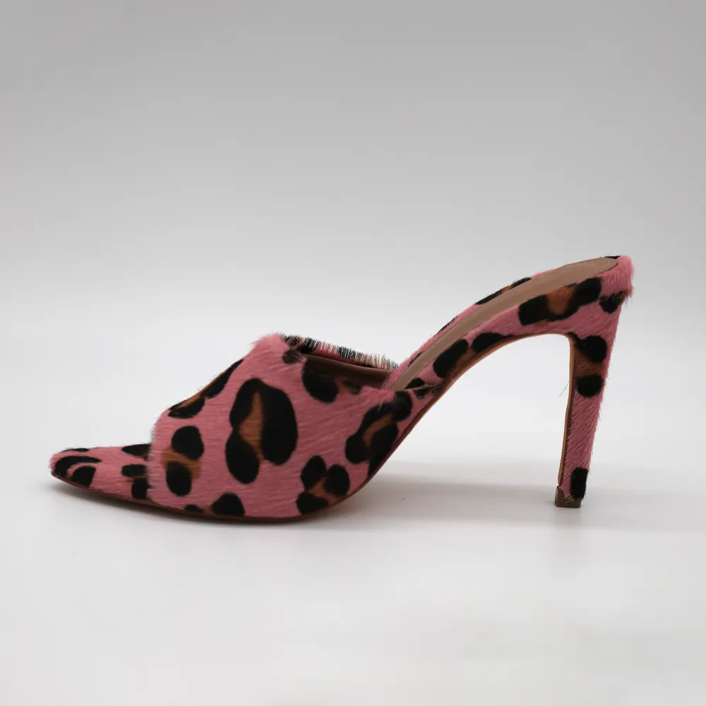 Horsy Leopard Mules