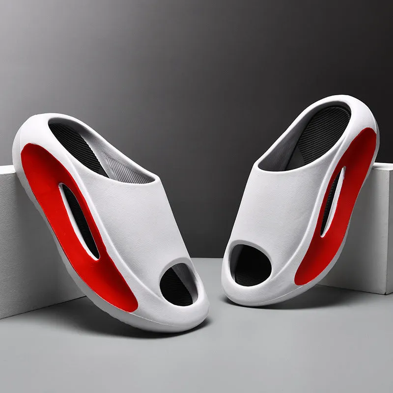 Ins Peep Toe Slippers Unisex Sports