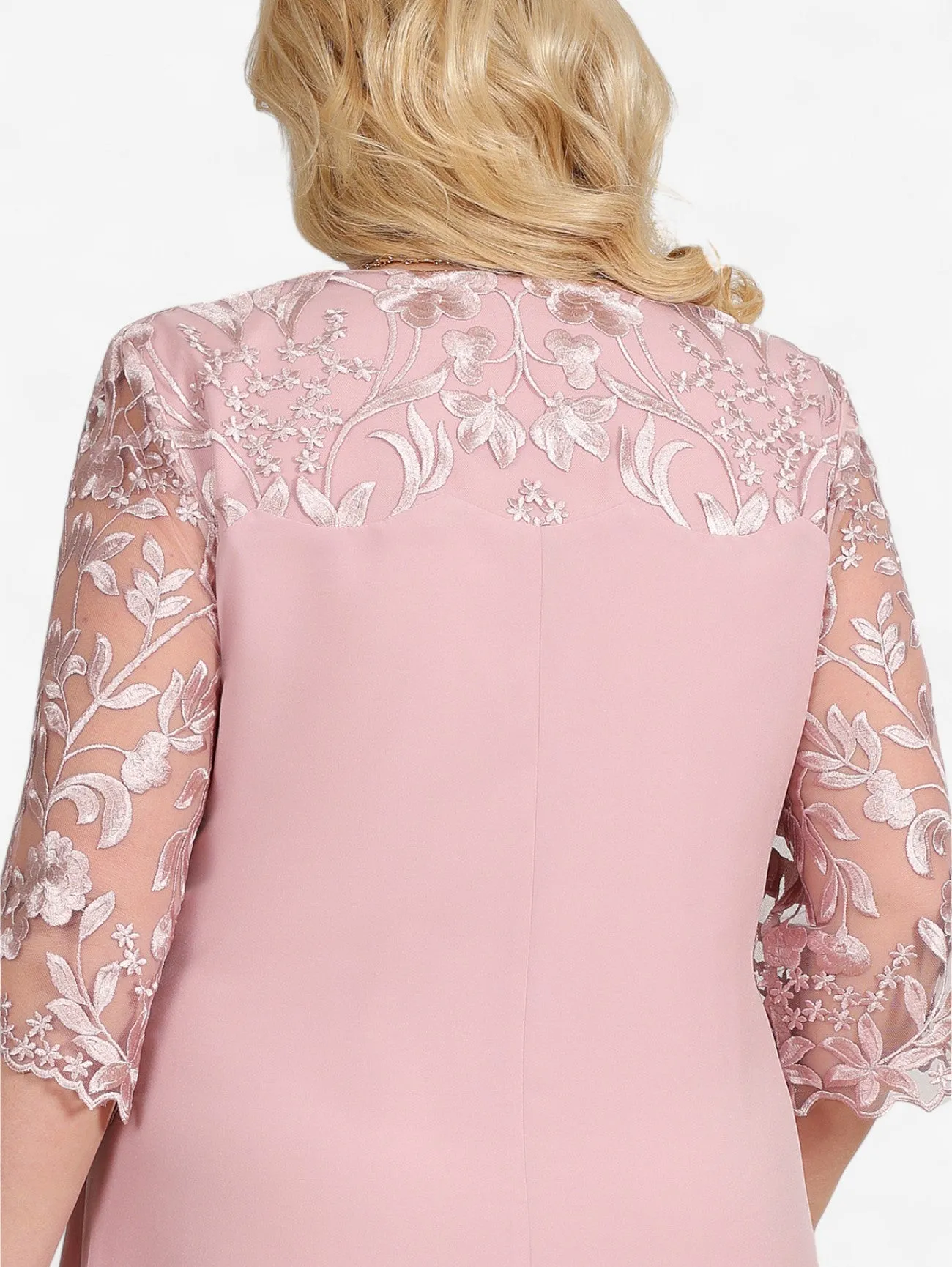 Jada | Women’s Elegant Lace Sleeve Midi Dress