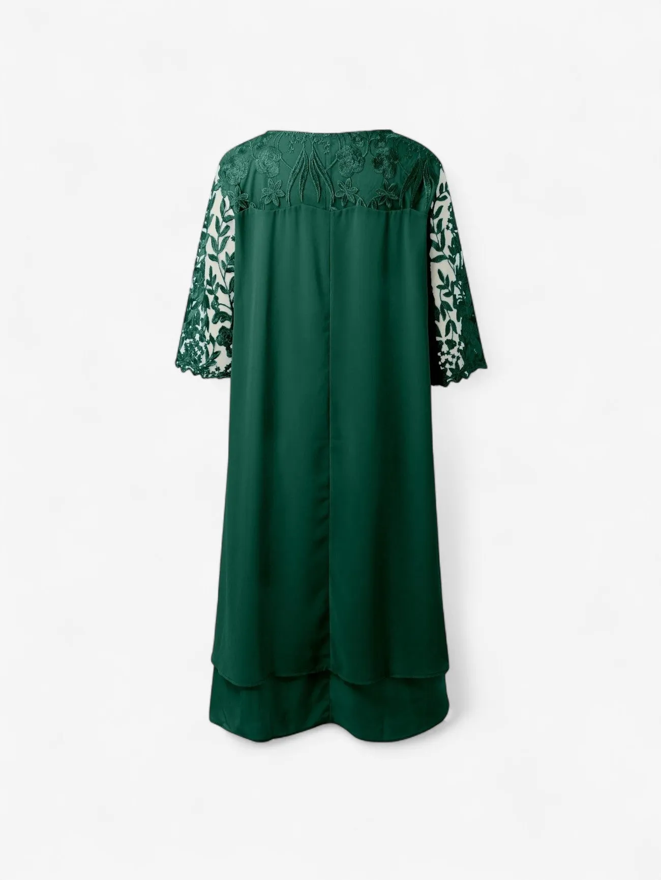 Jada | Women’s Elegant Lace Sleeve Midi Dress