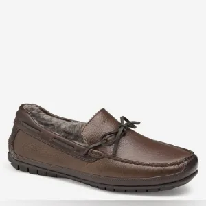 JOHNSTON &amp; MURPHY | CORT SHEARLING SLIPPER | DARK BROWN FULL GRAIN - SIZE 11.5