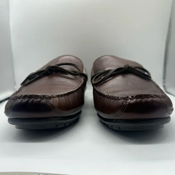 JOHNSTON &amp; MURPHY | CORT SHEARLING SLIPPER | DARK BROWN FULL GRAIN - SIZE 11.5