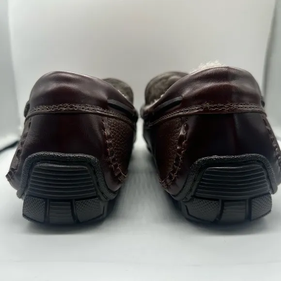 JOHNSTON &amp; MURPHY | CORT SHEARLING SLIPPER | DARK BROWN FULL GRAIN - SIZE 11.5