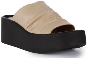 Justinreess England Hila Platform Sandal In Beige For Women | Secret Sale