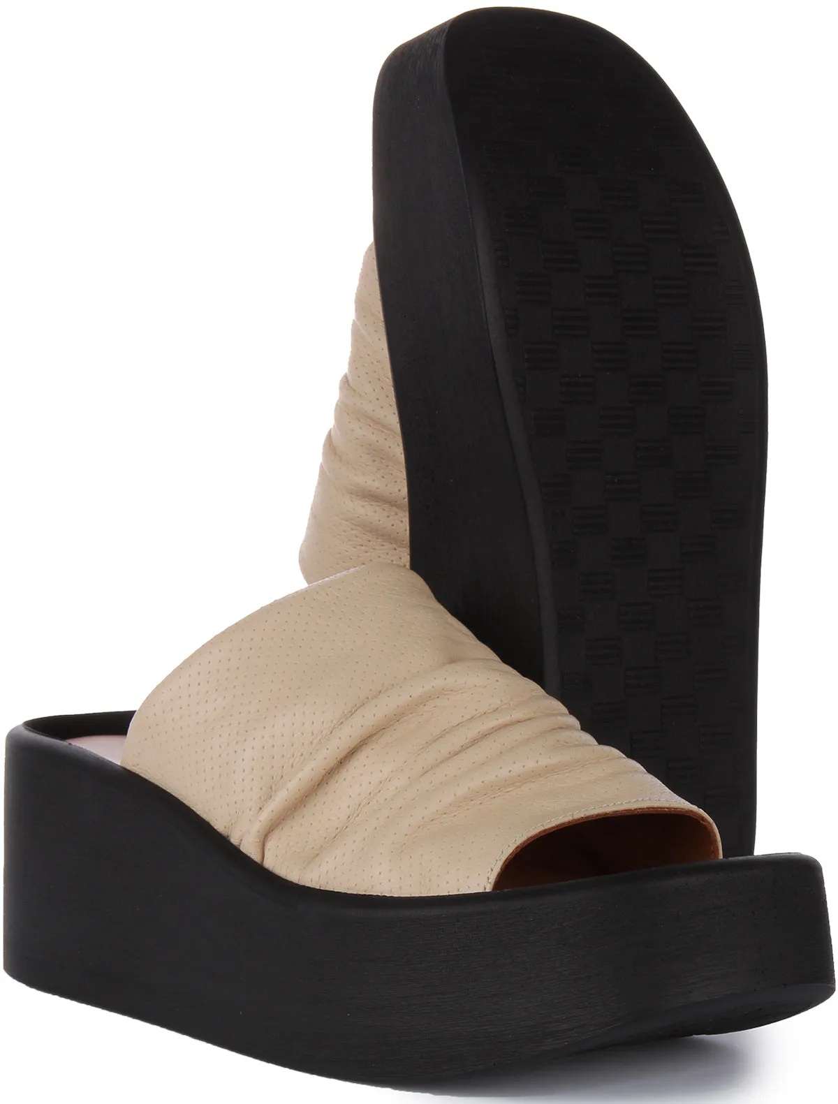 Justinreess England Hila Platform Sandal In Beige For Women | Secret Sale