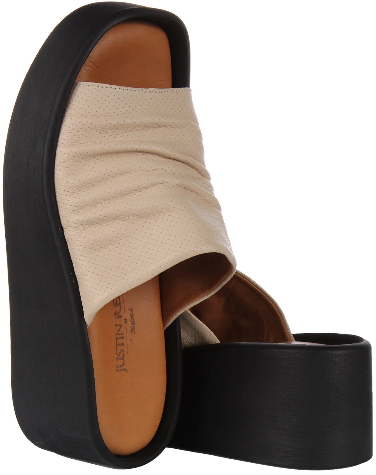 Justinreess England Hila Platform Sandal In Beige For Women | Secret Sale