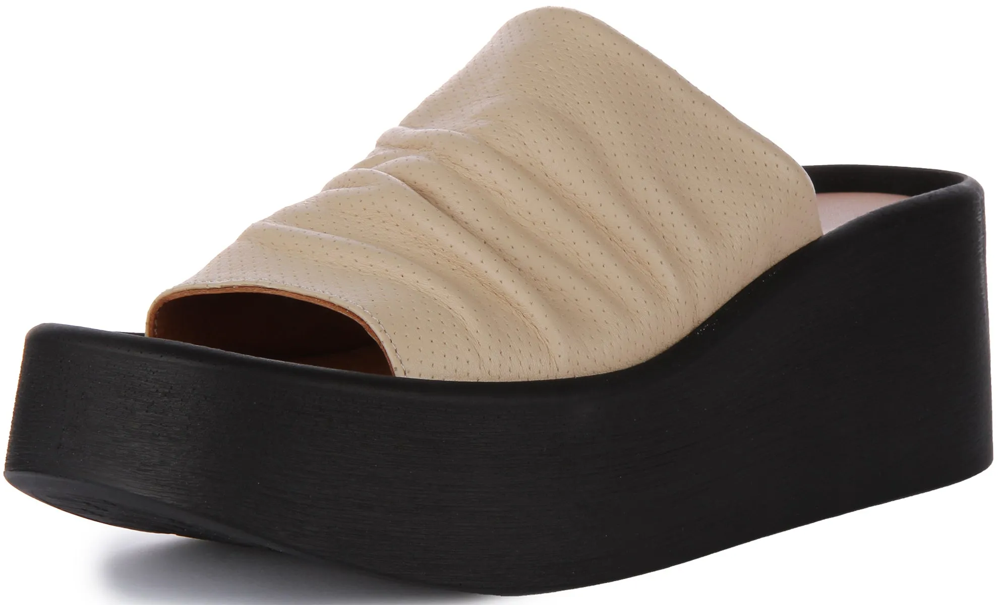 Justinreess England Hila Platform Sandal In Beige For Women | Secret Sale