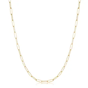 Kaylee 20" Gold Medium Paper Clip Chain Linked Necklace