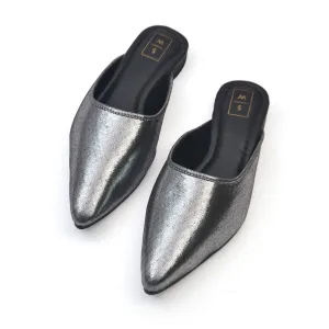 Kelly Gunmetal Mules