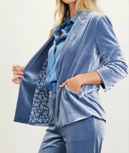 Kennedy Blazer Dusty Blue
