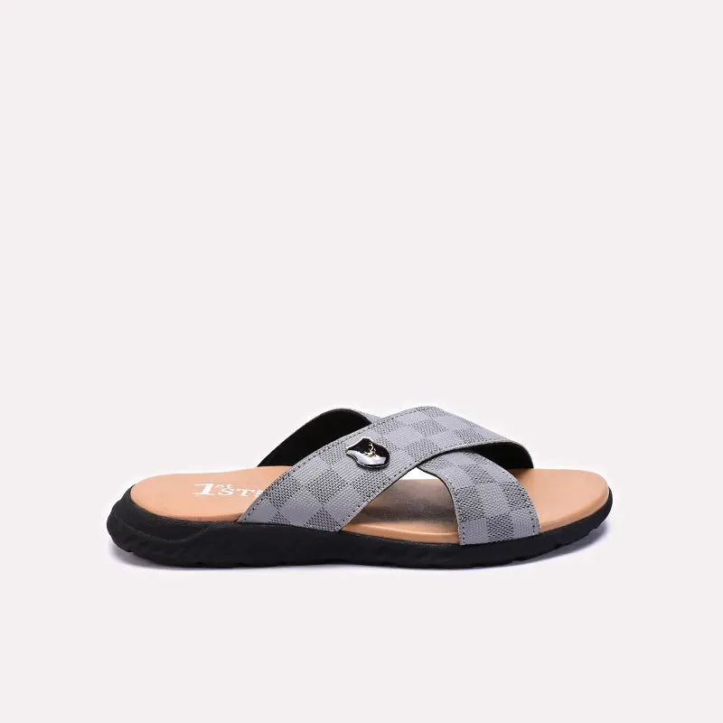 Kids Gray Casual Slippers 0630253