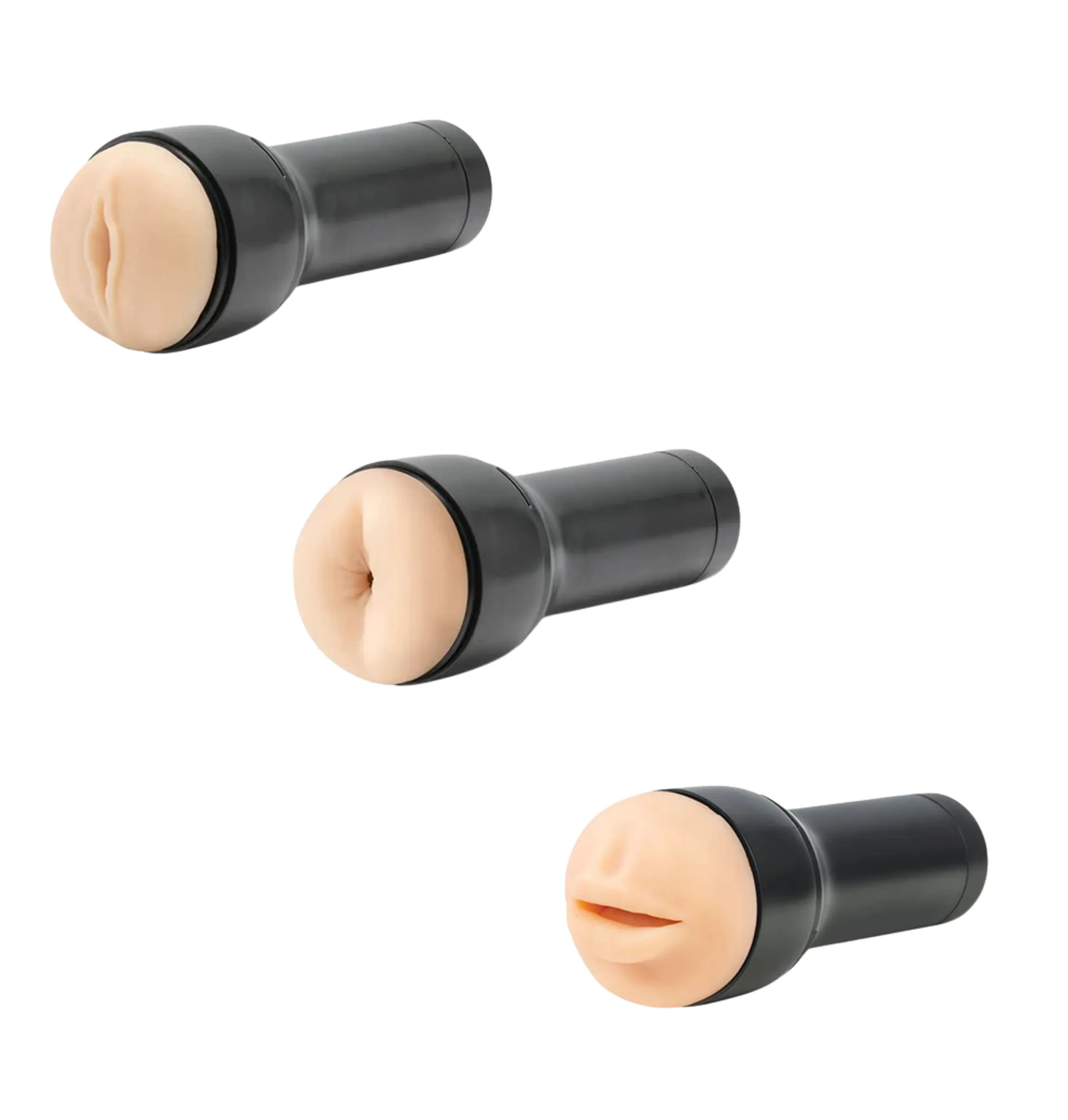 KIIROO Feel Stroker Bundle (Vulva  Mouth   Ass)