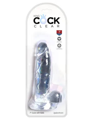 King Cock Clear 7&quot; Cock With Balls