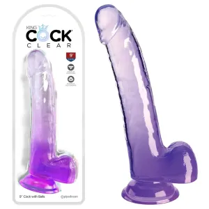 King Cock Clear 9'' Cock with Balls -
