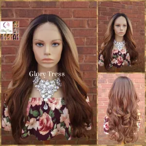 Kinky Loose Curls Wig - Lace Front Wig - Natural Yaki Wig - Glory Tress - Ombre Blonde Wig - African American Wig - MEEK