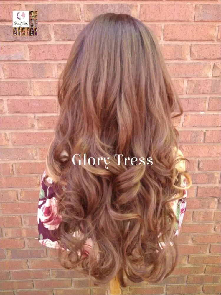 Kinky Loose Curls Wig - Lace Front Wig - Natural Yaki Wig - Glory Tress - Ombre Blonde Wig - African American Wig - MEEK